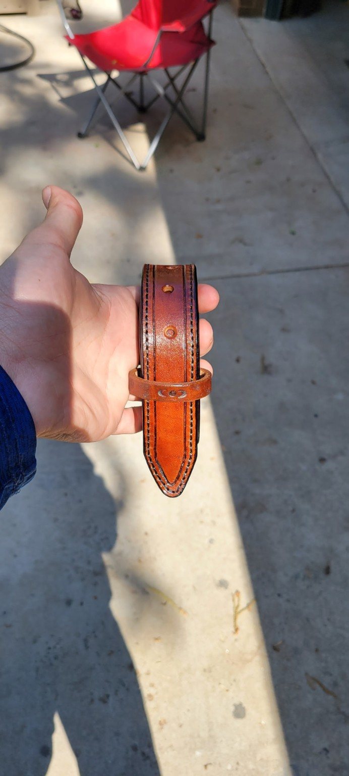 One-of-a-kind handcrafted leather piece